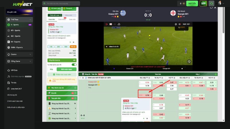 Chi tiết cách đọc kèo chấp 0.75 trái cho tân thủ