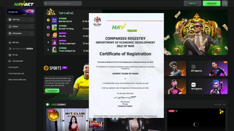 Giới thiệu HAYBET về nguồn gốc và tính pháp lý Giới thiệu HAYBET về nguồn gốc và tính pháp lý