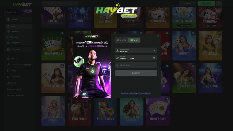 Quy trình đăng ký tài khoản HAYBET dễ dàng và nhanh chóng