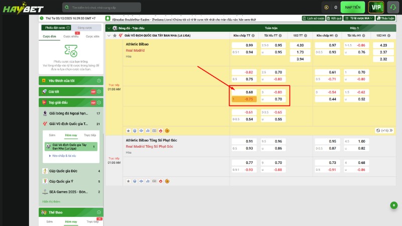 Giới thiệu đôi nét về kèo chấp 1 trái tại Haybet Giới thiệu đôi nét về kèo chấp 1 trái tại Haybet